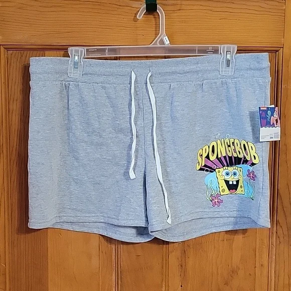 NWT Sponge Bob sleep shorts. Size XXXL Color is gray . - Picture 1 of 4